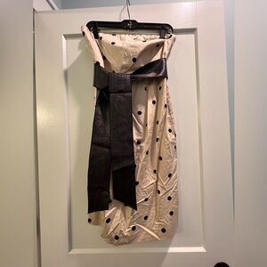 J. Crew strapless polka dot dress, size 6